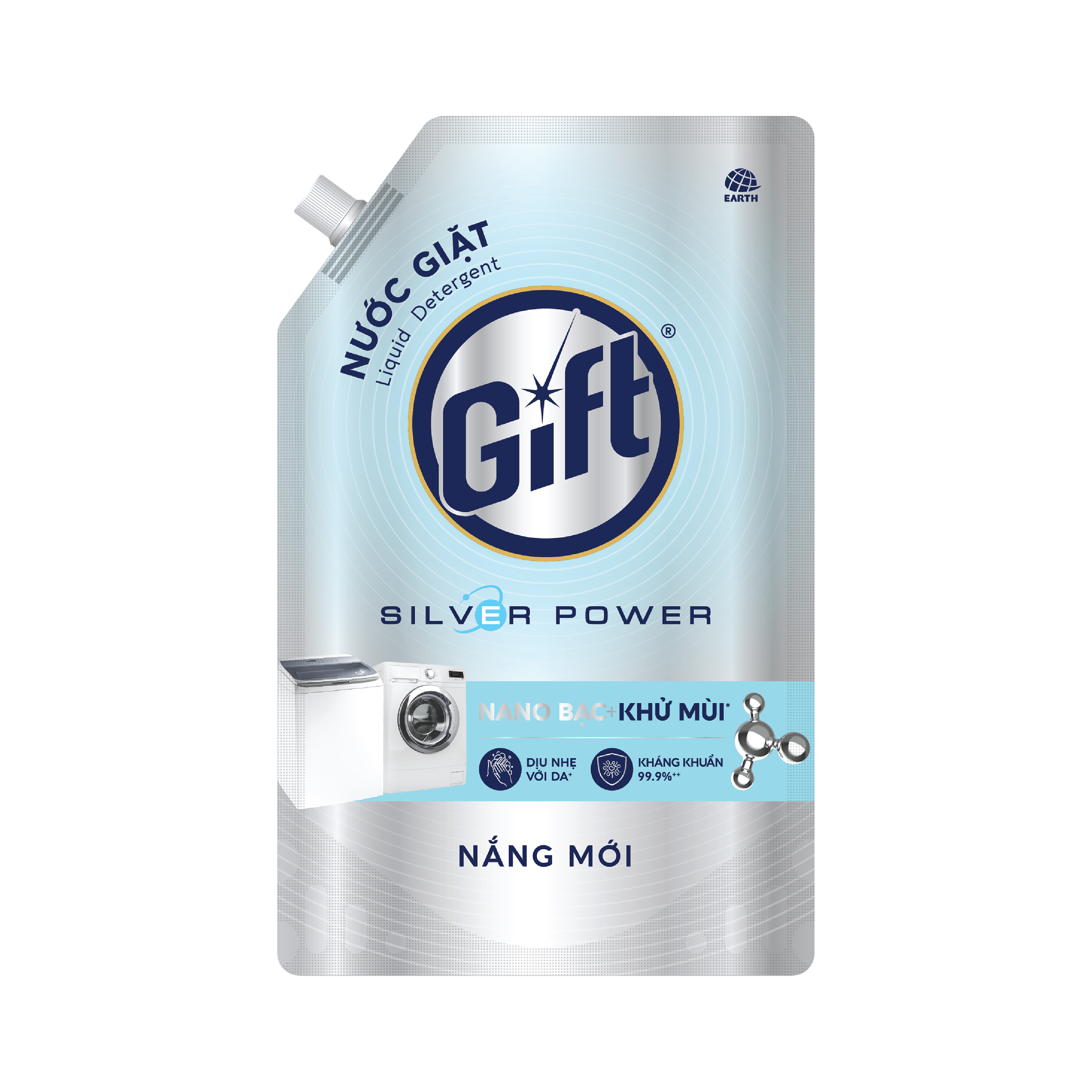 Nước giặt Gift  - Nắng Mới thanh mát - túi 1.2 kg