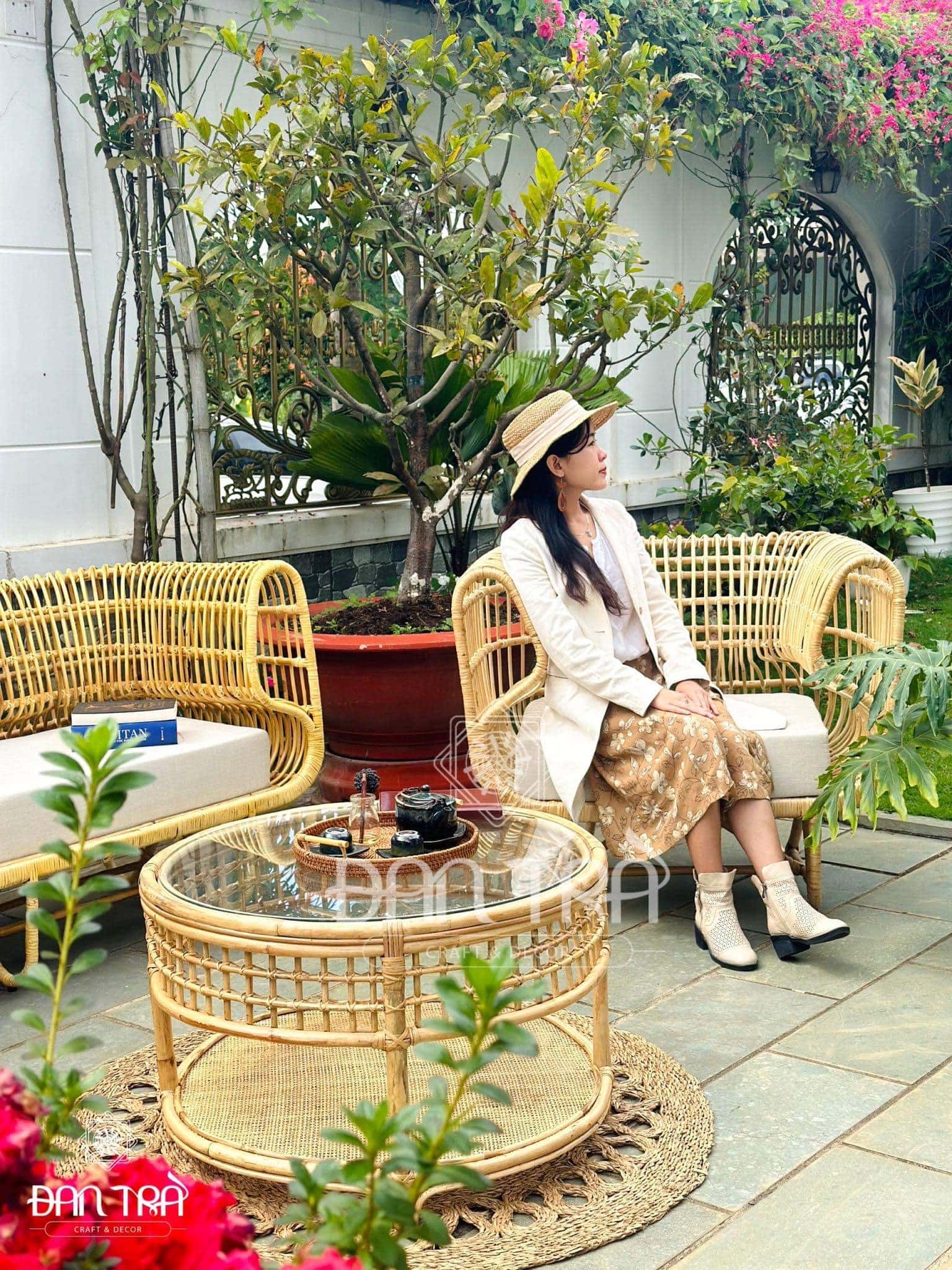 Ghế Mây Đơn Nest Dáng Vuông Cao Cấp - Ghế Mây Thư Giãn-Ghế Mây Decor Phòng-Nội Thất Mây Tre Đan