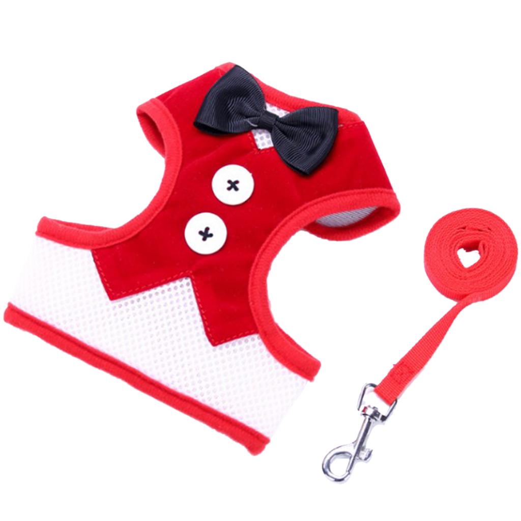 Adjustable Dog Leash Puppy Harness Vest with Handle for Small Dog ##1