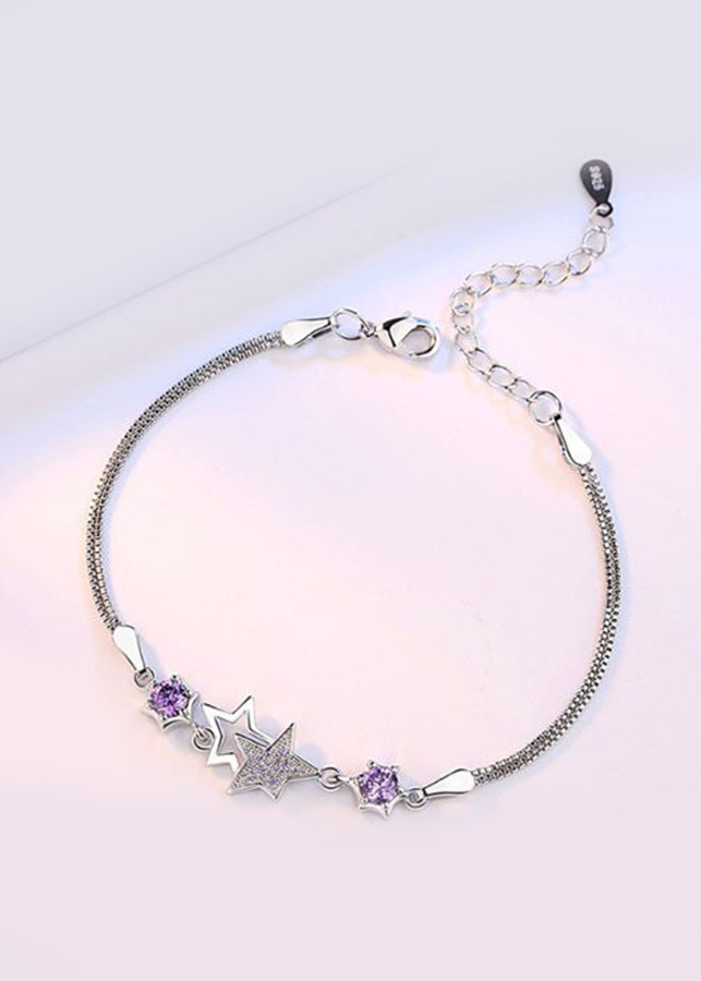 Lắc tay ngôi sao mạ bạch kim BHLT04