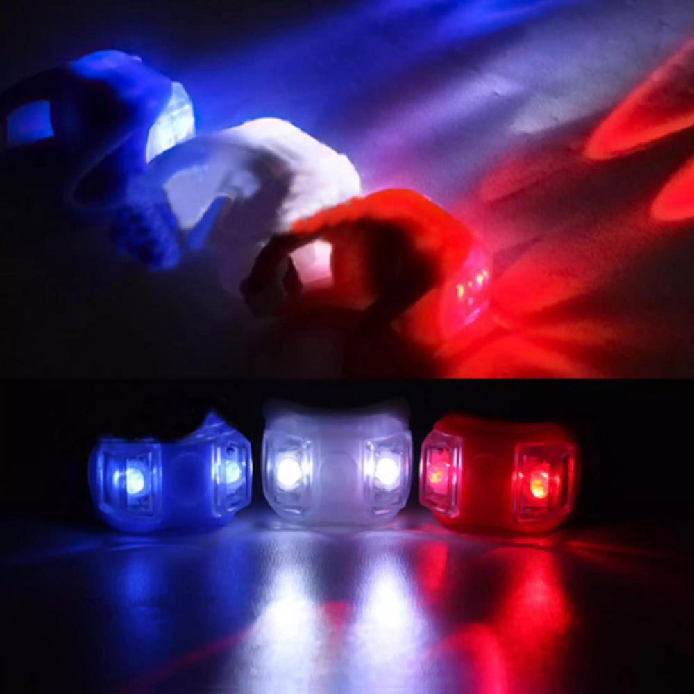 Đèn Led An Toàn Gắn Đuôi Xe Đạp, tay lái, nón bảo hiểm, báng xe - siêu sáng, tuổi thọ dài, chống nước, tăng độ an toàn khi đạp xe ban đêm Tặng que chọc sim