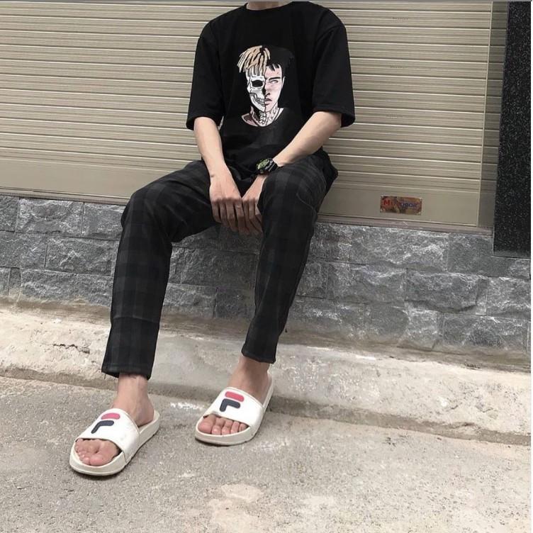 Quần CARO ỐNG SUÔNG NÂU XÁM ĐEN - ĐEN Nam Nữ Unisex