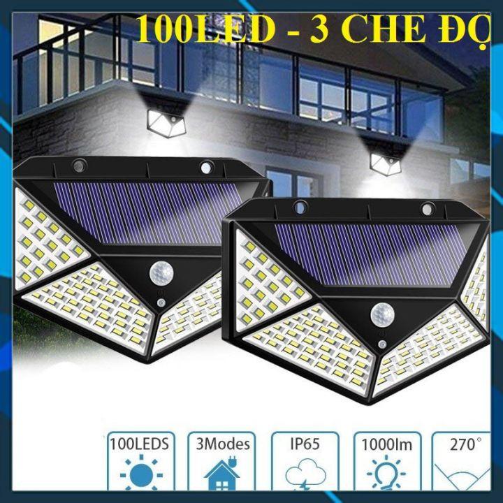 Đèn Năng Lượng Mặt Trời Cảm Biến Chuyển Động 100 Led