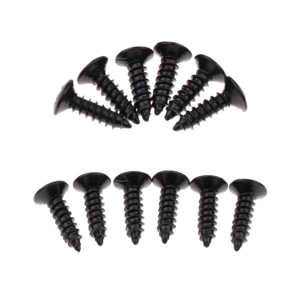 12pcs Pickguard Screws for Guitar Strat Tele - Black