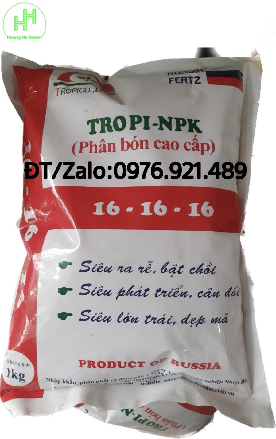 PHÂN BÓN CAO CẤP TROPI - NPK 16 -16 - 16 RUSSIA, Siêu ra rễ, bật chồi, siêu phát triển, cân đối, siêu lớn trái, đẹp mã, TL: 1kg