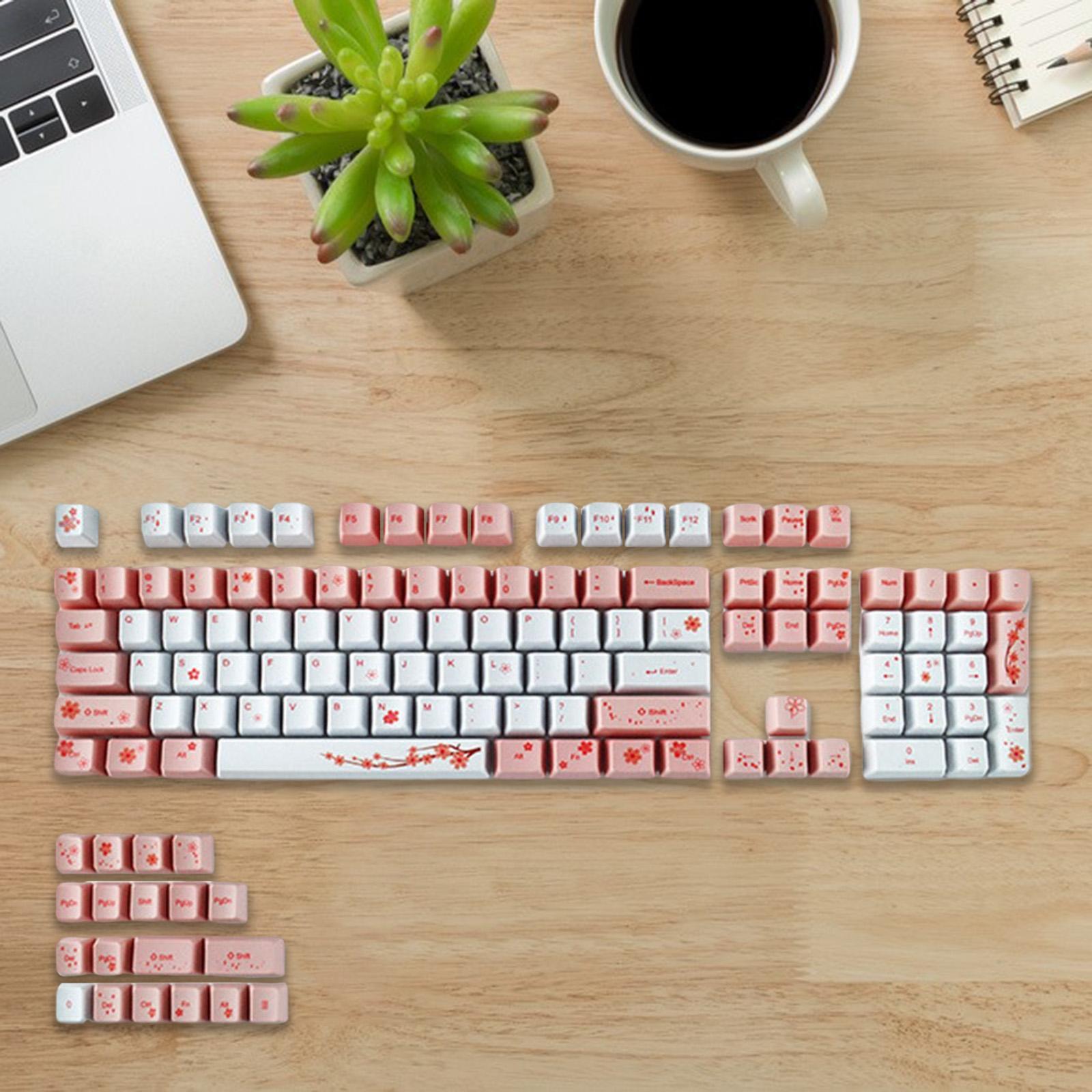 123 Keys PBT Keycaps Kit for Cherry MX Switches Accessories Universal Decorative
