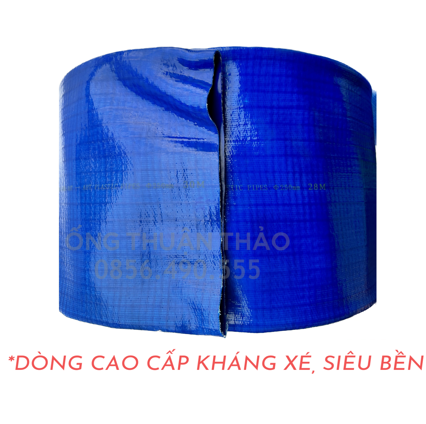 Ống bạt gân sần phi 250MM cuộn 20M - Ống bạt tải bùn cát sỏi bê tông THUẬN THẢO