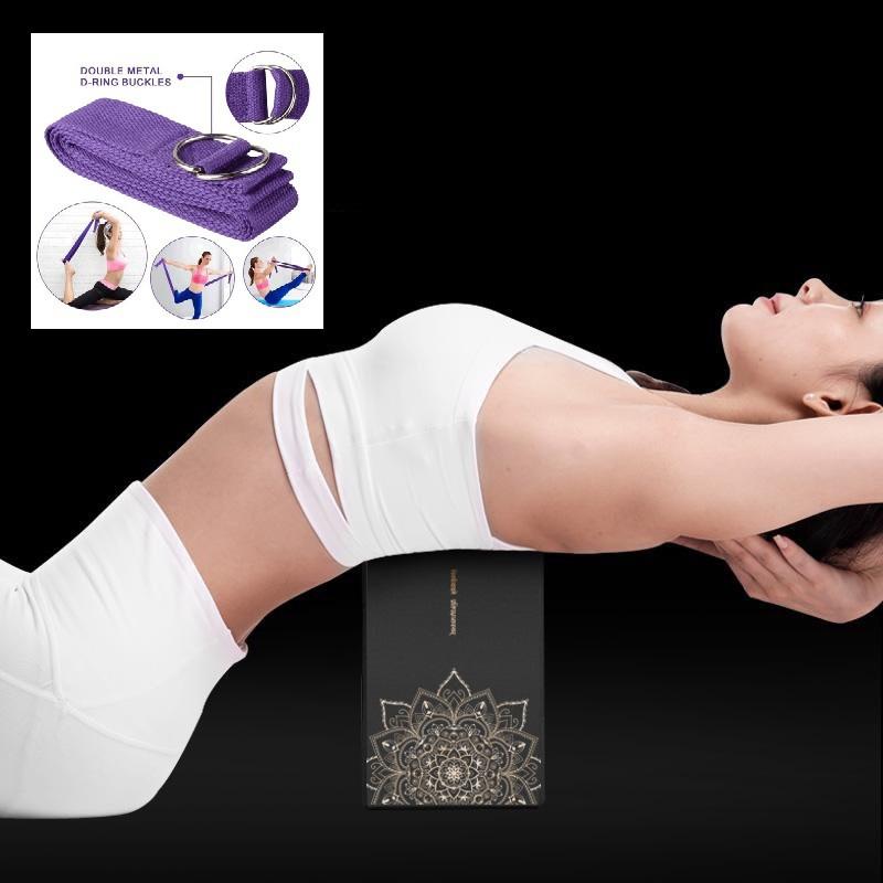 GẠCH TẬP YOGA IN HOA MANDALA -NHIỀU MÀU tặng kèm dây dù yoga