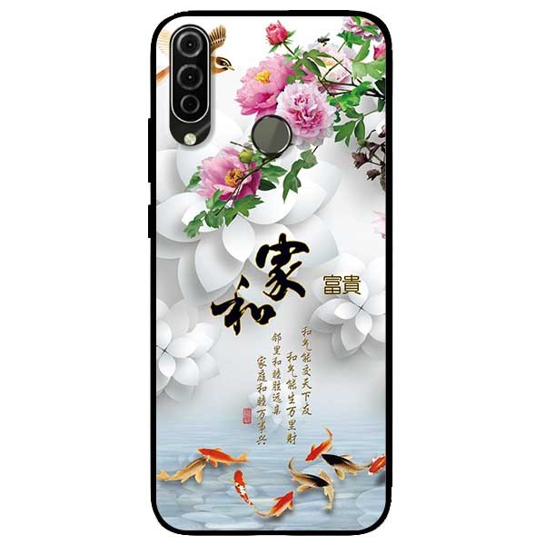 Ốp lưng dành cho Vsmart Joy 3 mẫu Chim Cá Nền Hoa Trắng
