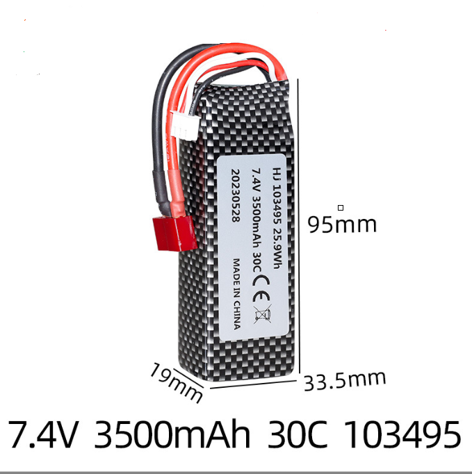 Pin Lithium Lipo 2s 7.4v 3500mah 103495 Xe Điều Khiển Wltoys 144001 124018 124019