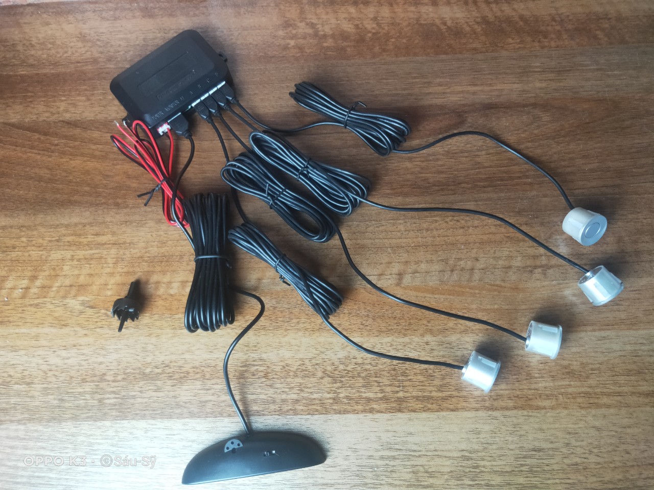 Cảm biến lùi 4 mắt mắt to 22mm cảnh báo va chạm xe hơi ô tô loại 12v đủ màu TẶNG MŨI KHOAN