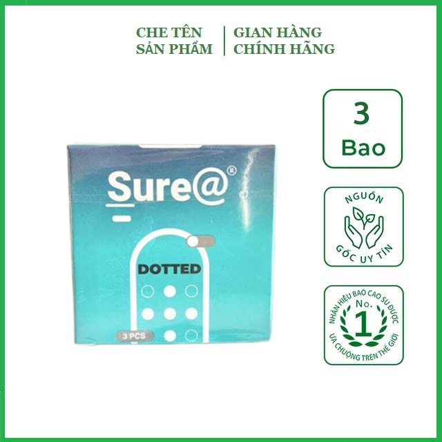 Bao cao su sure@ có gai, siêu mỏng giúp tăng cảm xúc, mang đến cho bạn cảm giác thật như không sử dụng