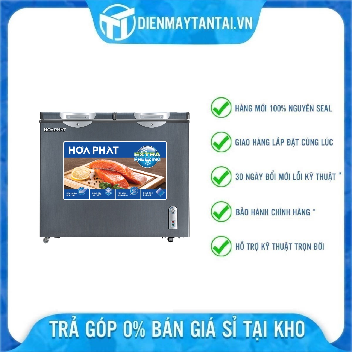 Tủ đông Funiki HPF BD6205G 2 ngăn 2 cánh - Hàng chính hãng (chỉ giao HCM)