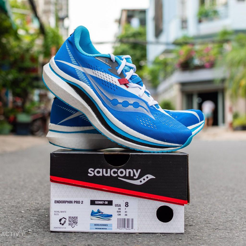 Giày Chạy Bộ Nam Saucony Endorphin Pro 2 Royal/White - Xanh Dương