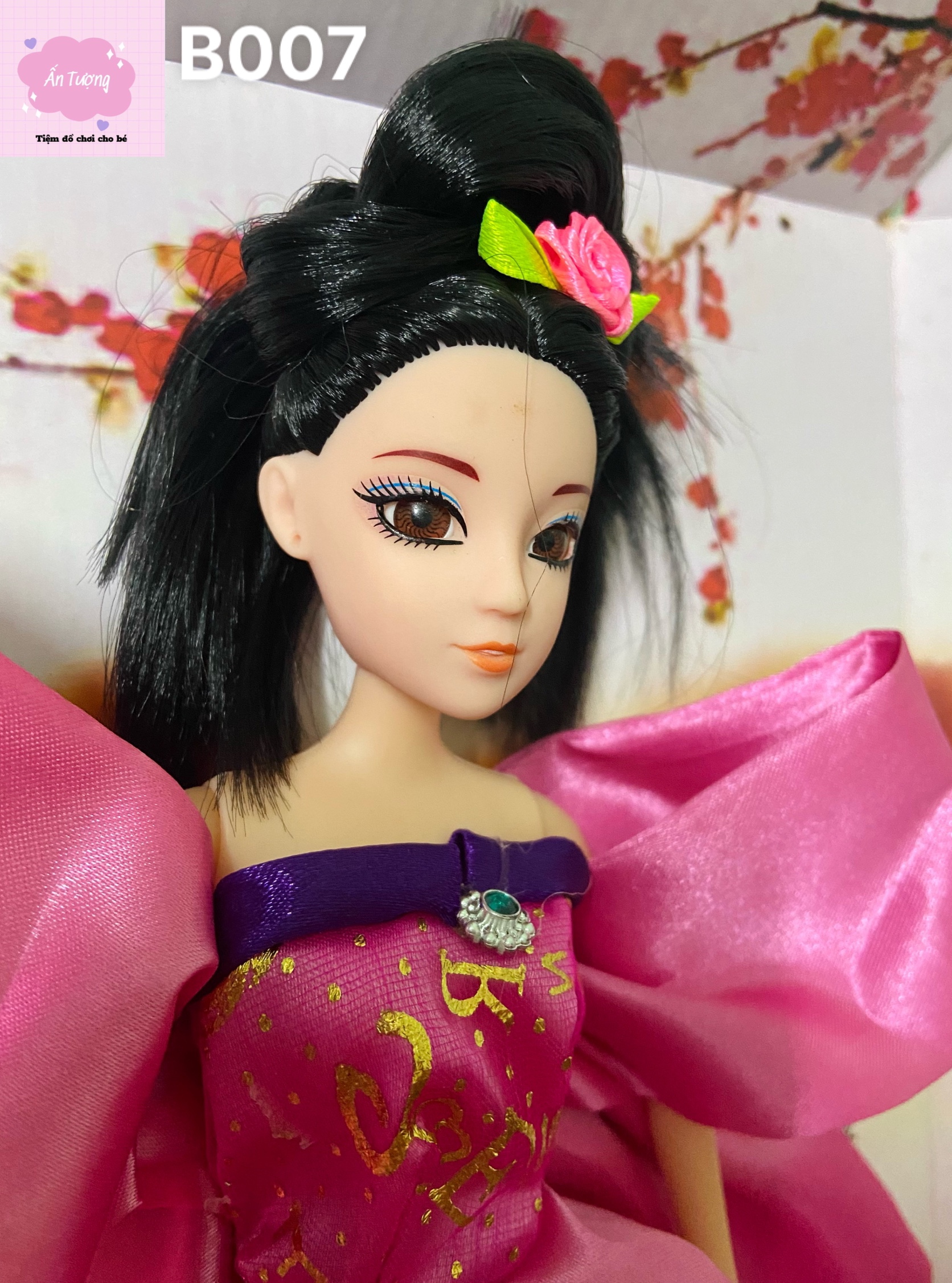 Đồ chơi bé gái - Đồ chơi búp bê- Hộp  búp bê Barbie, búp bê BJD công chúa cổ trang váy hồng cao cấp