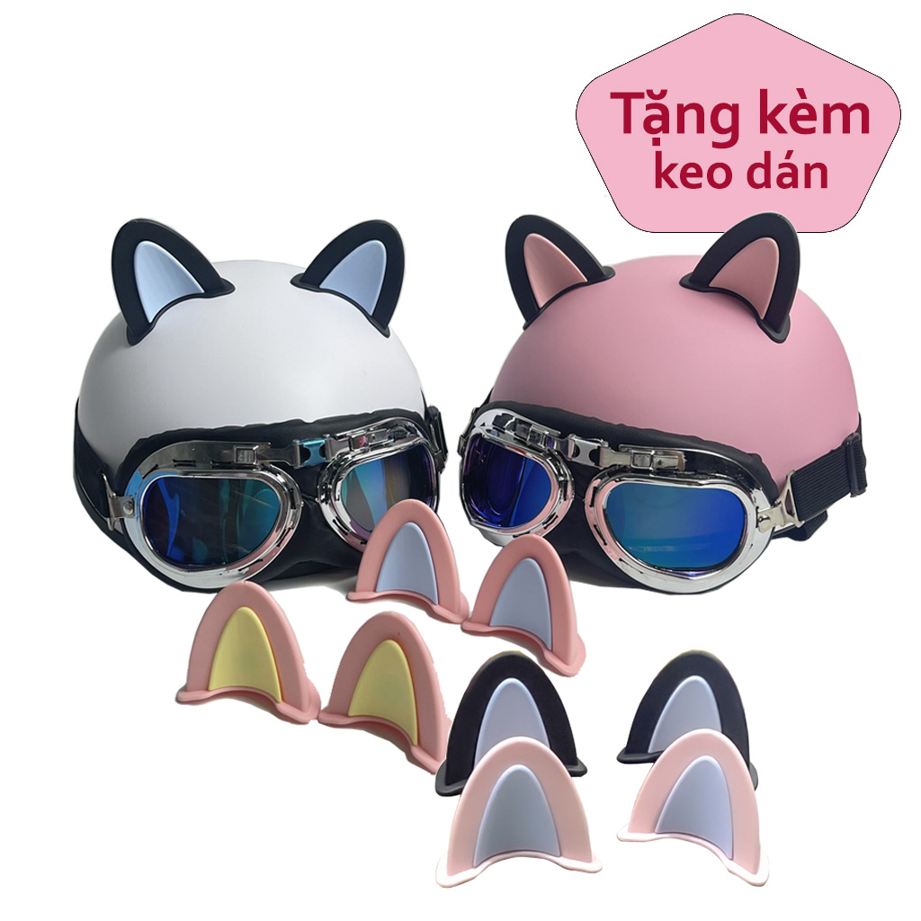 Tai mèo ( 1 cặp ) mũ bảo hiểm - phụ kiện gắn mũ bảo hiểm cực xinh, độc lạ, cute- Hàng chính hãng