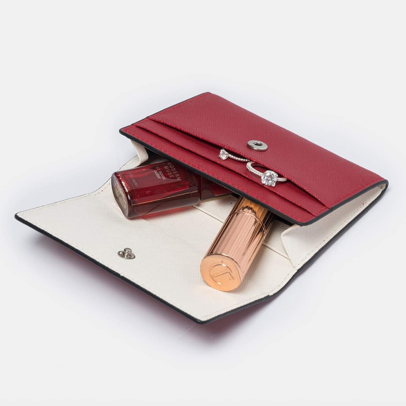 VÍ MINI ĐỰNG THẺ NỮ Bóp Nhỏ Gọn Cardholder KATE Da Saffiano Nhập Khẩu Cao Cấp Chống Thấm Nước Chuẩn Leonardo DOLANTO