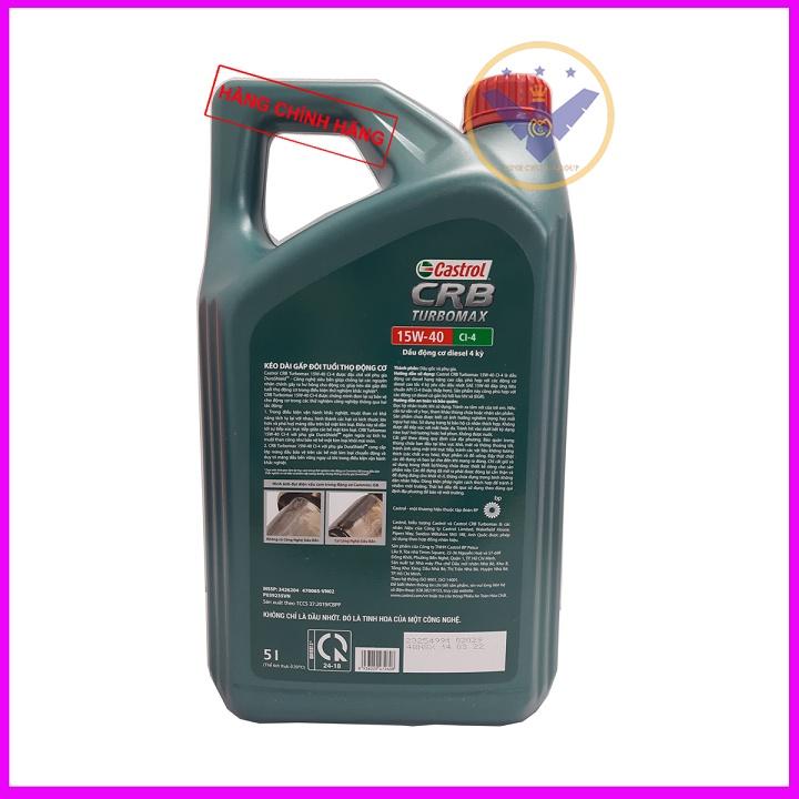 Dầu nhớt ô tô Castrol CRB Turbomax 15W-40 can 5L API CI-4