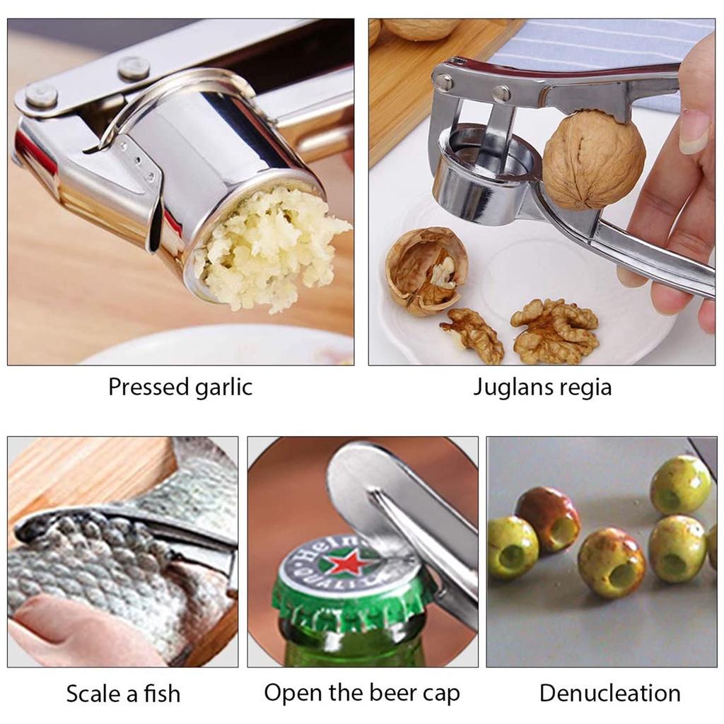 AA Multifunctional Garlic and Ginger Presser Stainless Steel Meat Grinder Portable Kitchen Cooking Tool
