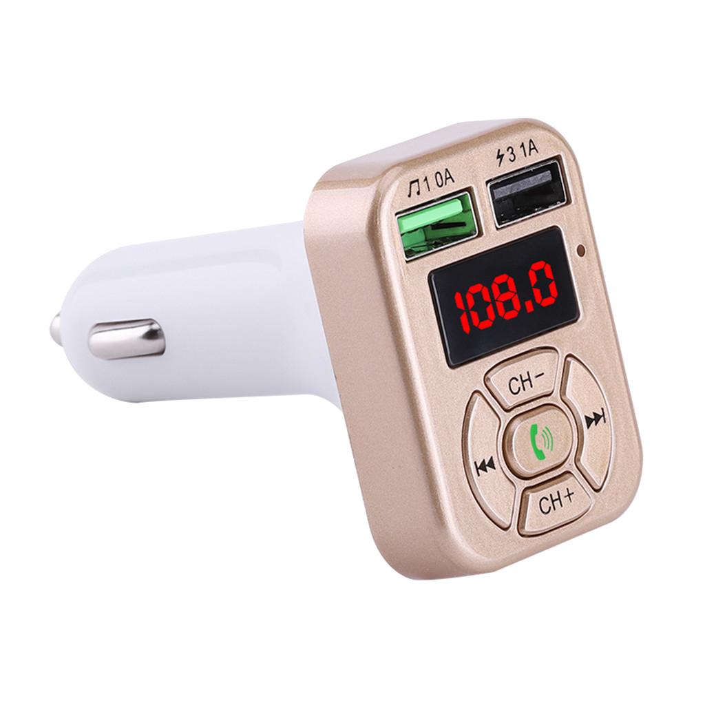 Bluetooth Car Charger 3.1A Fast Charge Card FM Car Bluetooth MP3 Transmitter