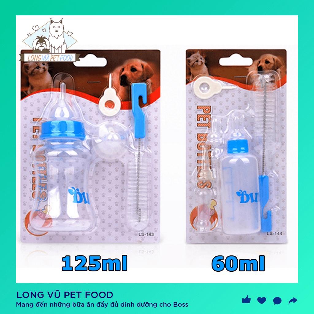 Bình ti sữa cho chó mèo con 60ml &amp; 150ml, bình sữa cho chó con, bình sữa cho mèo con