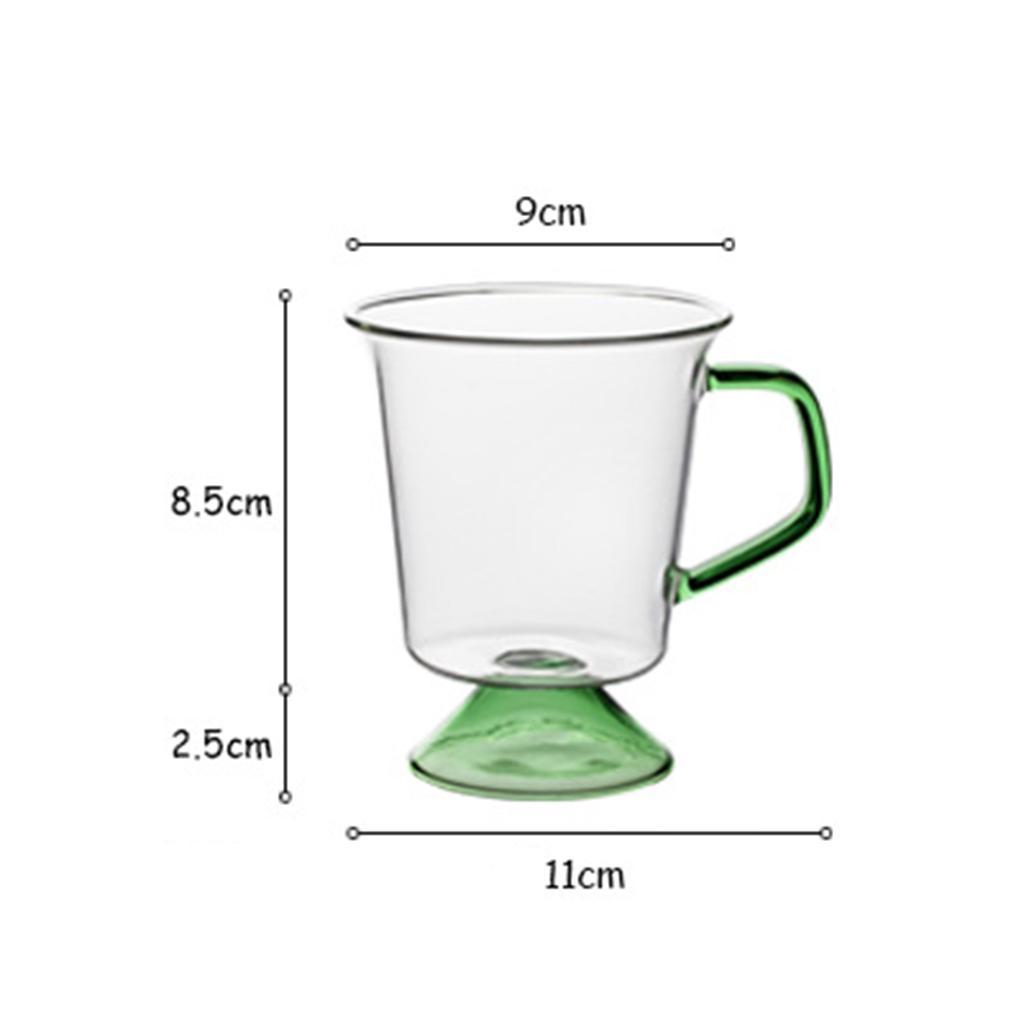 300ML Glass Mug Heat-Resistant Coffee Cup for Hot Office