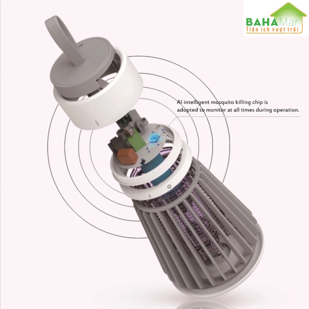 ĐÈN DIỆT MUỖI - DIỆT CÔN TRÙNG ĐA CHỨC NĂNG SẠC ĐIỆN "BAHAMAR" thuận tiện mang theo, nhỏ gọn mà diệt muỗi mạnh mẽ