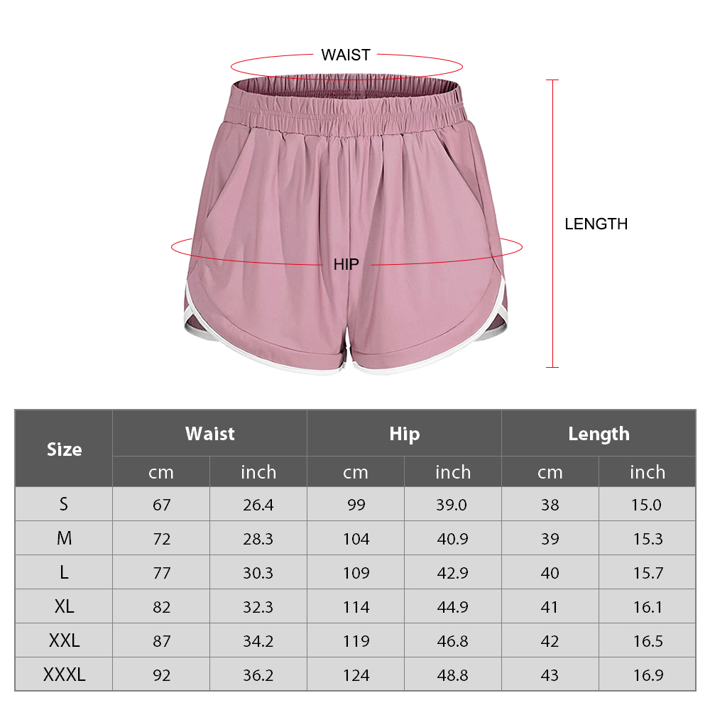 Quần short thể thao nữ được làm bằng vải cao cấp, thoáng khí, nhanh khô và thoải mái rất phù hợp để chạy bộ, chạy bộ, yoga, tennis, thể dục