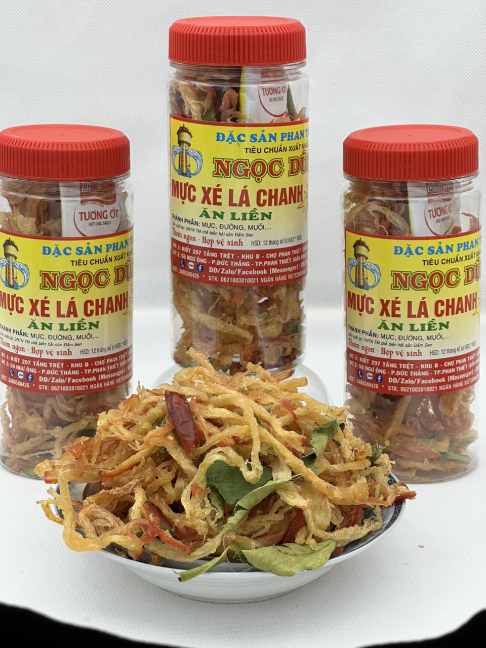 Đặc sản Phan Thiết - Mực Xé Lá Chanh Hộp 200 Gram Đã Chế Biến Ăn Liền Ngon Ơi Là Ngon. Hạn Sử Dụng 12 Tháng Kể Từ Ngày Đặt Hàng - OCOP 4 Sao