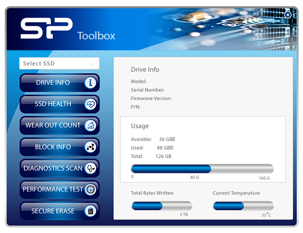 Ace A58 Tải xuống Miễn phí Công cụ Theo dõi Sức khỏe SSD - Phần mềm Hộp công cụ SP