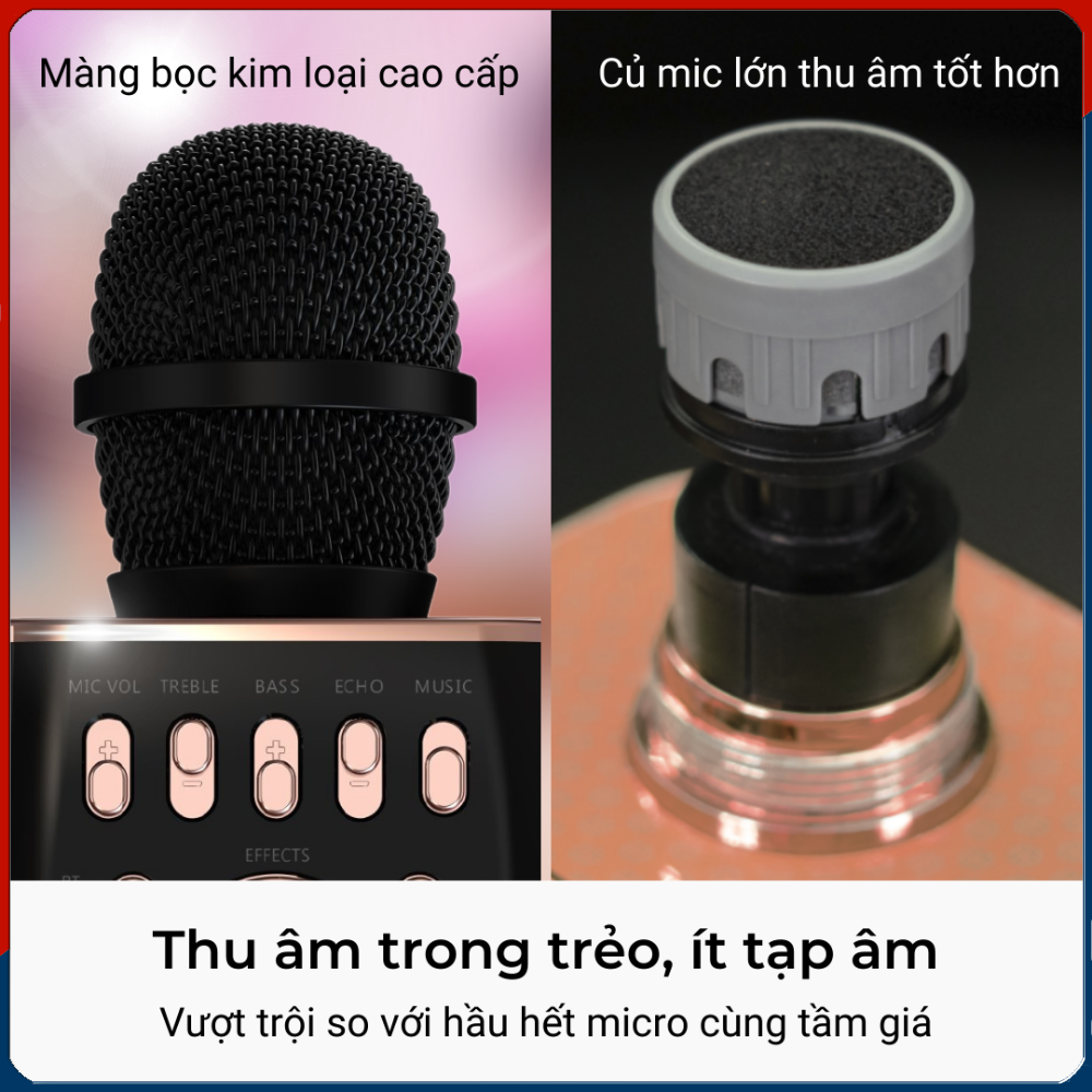 Micro Karaoke kèm loa bluetooth iCore M99-PRO - Hàng chính hãng