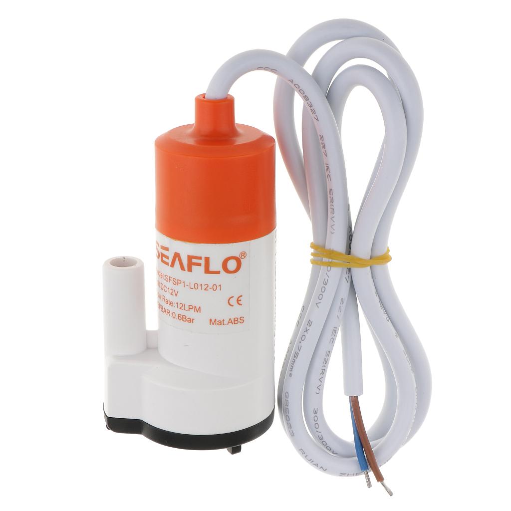 12V 600GPH Submersible Bilge Pump & 3.2 GPM 12L Water Pressure Pump