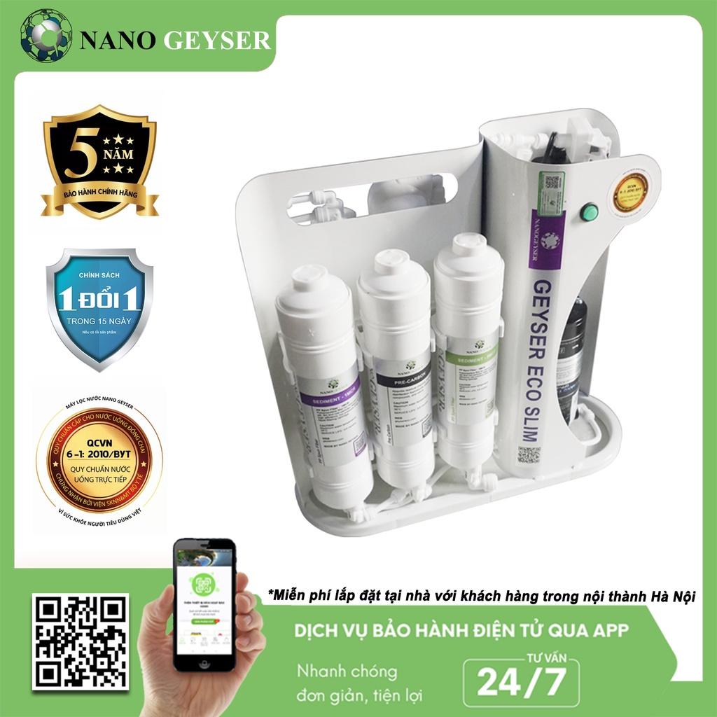 Máy lọc nước Nano Geyser SLIM S8 công nghệ Ro - Hàng Chính Hãng - ECO SLIM S6 CẤP LỌC