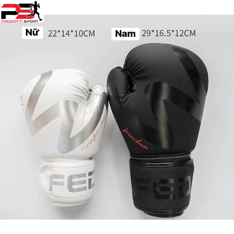 Găng Tay Boxing FED 10oz-6oz cho nam,nữ bền đẹp,thỏa mái khi tập