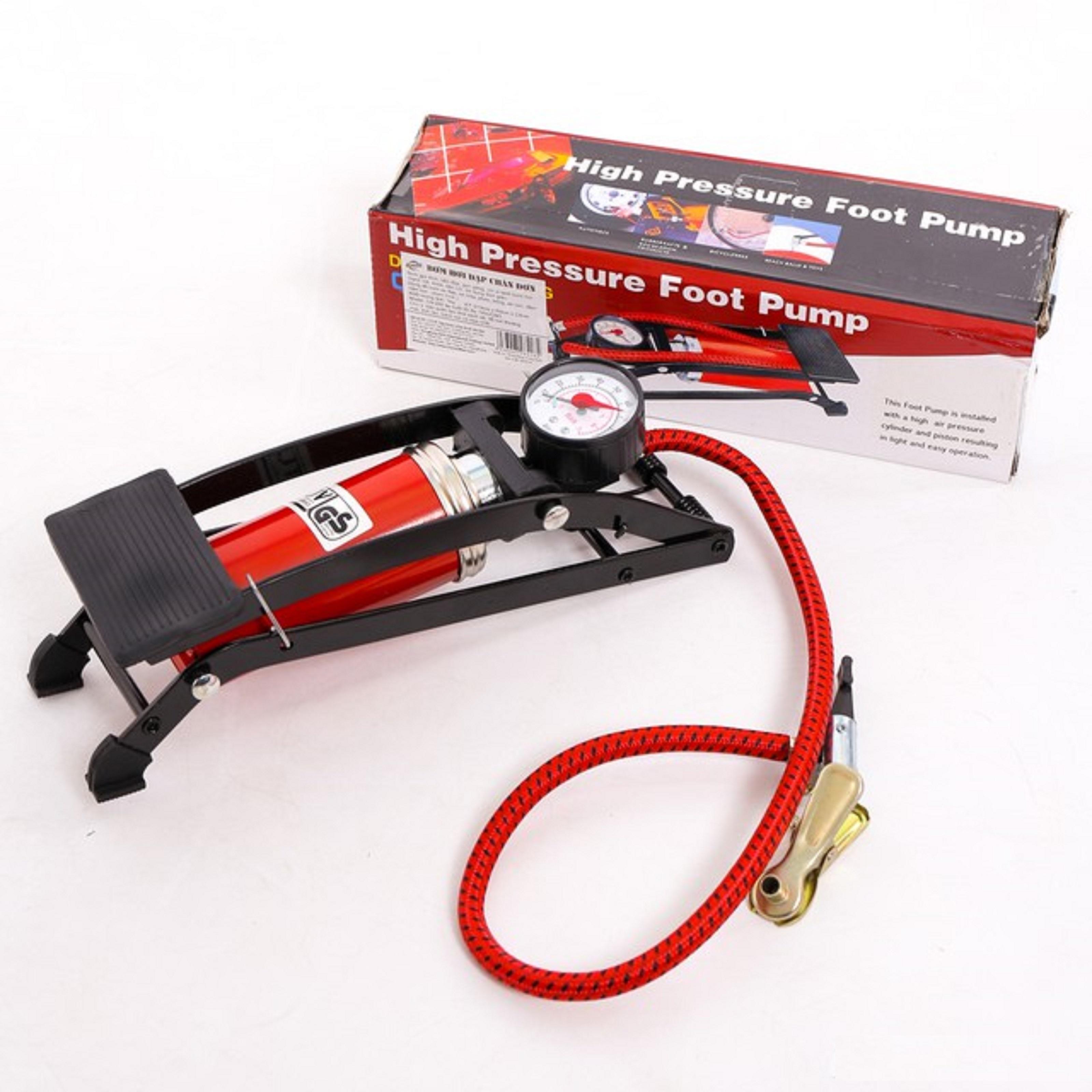 Dụng Cụ Bơm Hơi Bánh Xe Đạp Chân Đa Năng Mini Tiện Dụng Dùng Cho Xe Đạp, Xe Máy - Màu Giao Ngẫu Nhiên - Vận Chuyển Miễn Phí Toàn Quốc