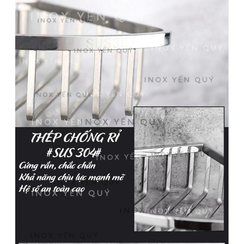 KỆ GÓC INOX 2 TẦNG INOX 304