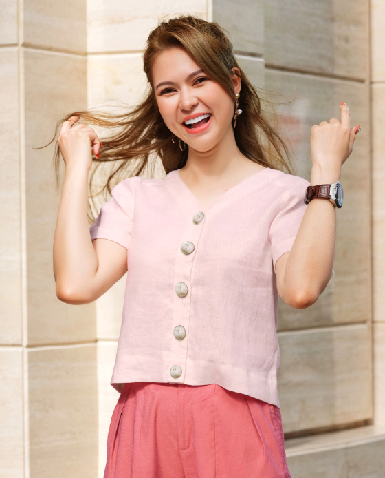 Áo Croptop Linen Devilla TOP168 Thời trang thiết kế Hity