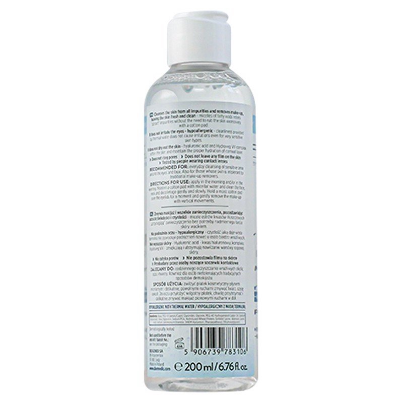 Nước tẩy trang Dermedic 2 in 1 cho da khô cấp ẩm HA Hydrain3 Hialuro Micellar Water H2O 200 ml