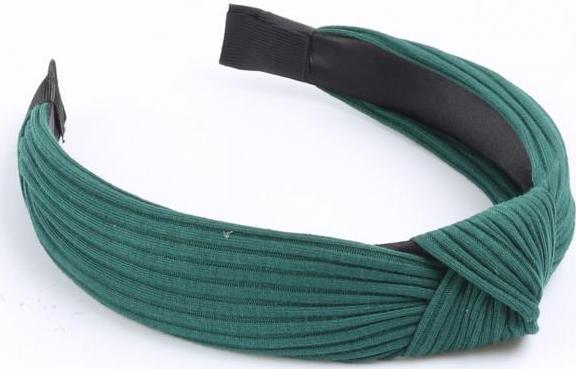 Cài Tóc Turban Gọng Nhựa Vải Thun Màu Xanh Rêu - Mã CT053
