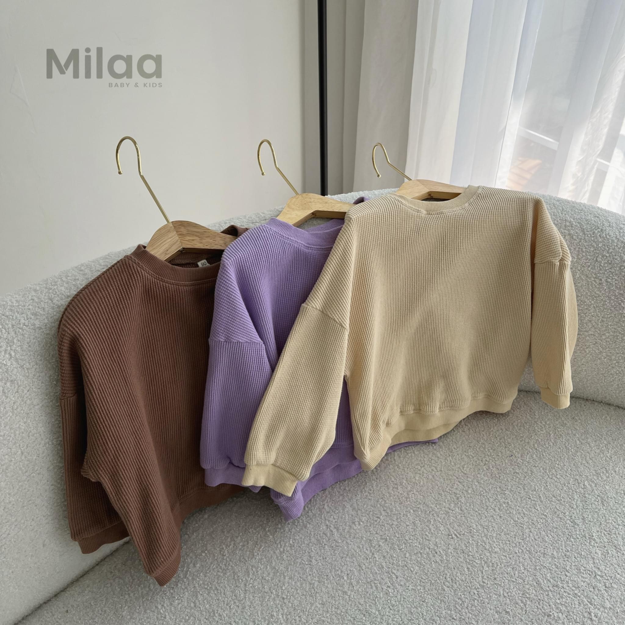 Áo Sweater Cotton Hạt Gạo Trơn 3 Màu Cho Bé Trai Và Bé Gái MiLaa Kids SW1