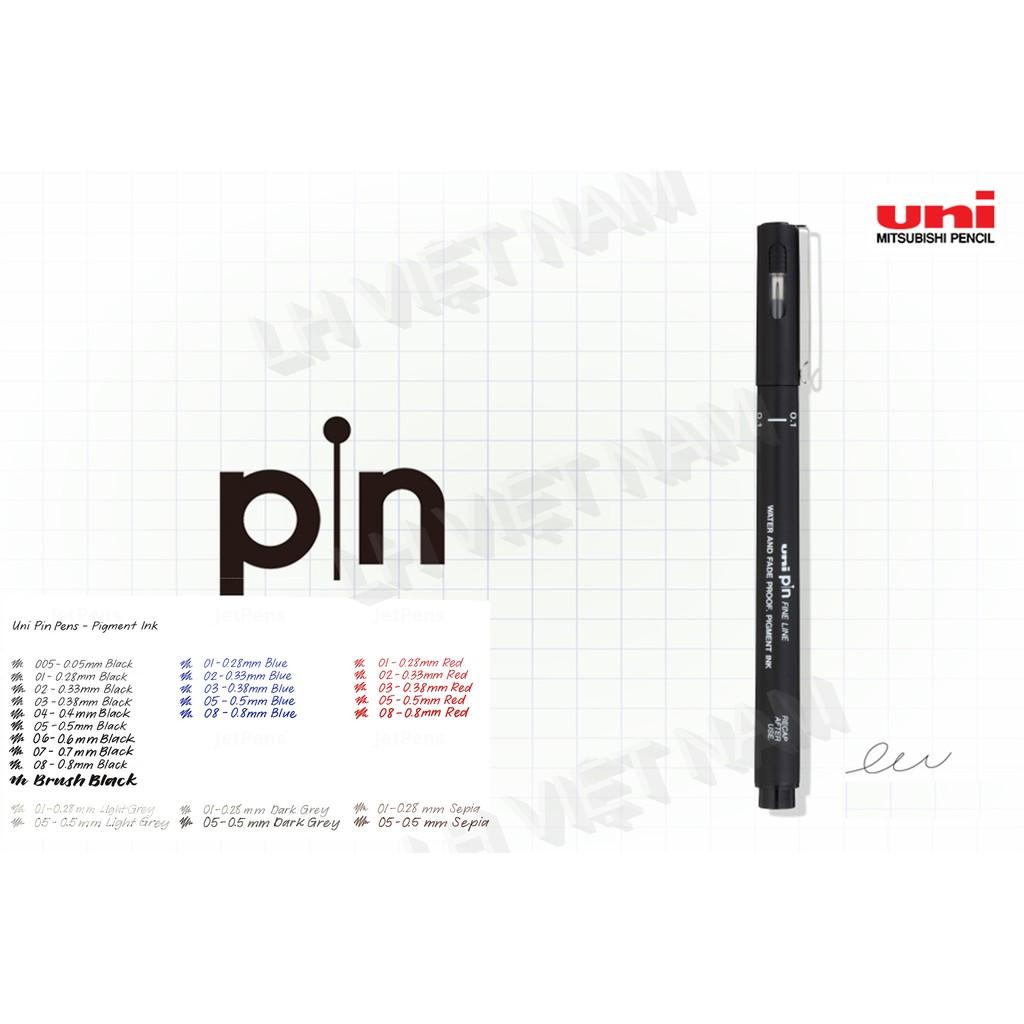 Uni Pin Pen - 02 Pigment Ink - 0.33 mm - Black Ink