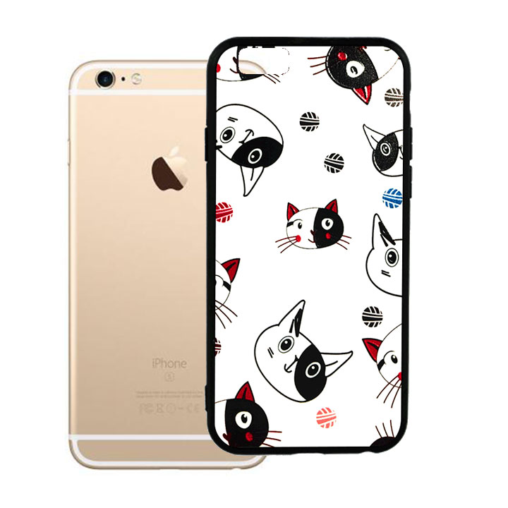 Ốp lưng viền TPU cao cấp cho Iphone 6 Plus - Kute Cat 02