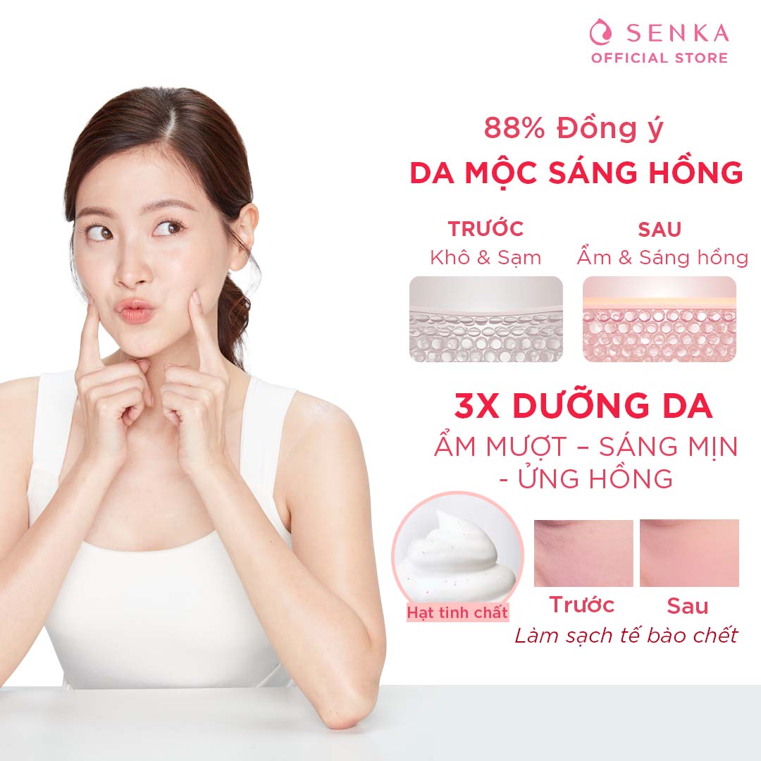 Bộ sản phẩm dưỡng trắng và sáng hồng da Senka
