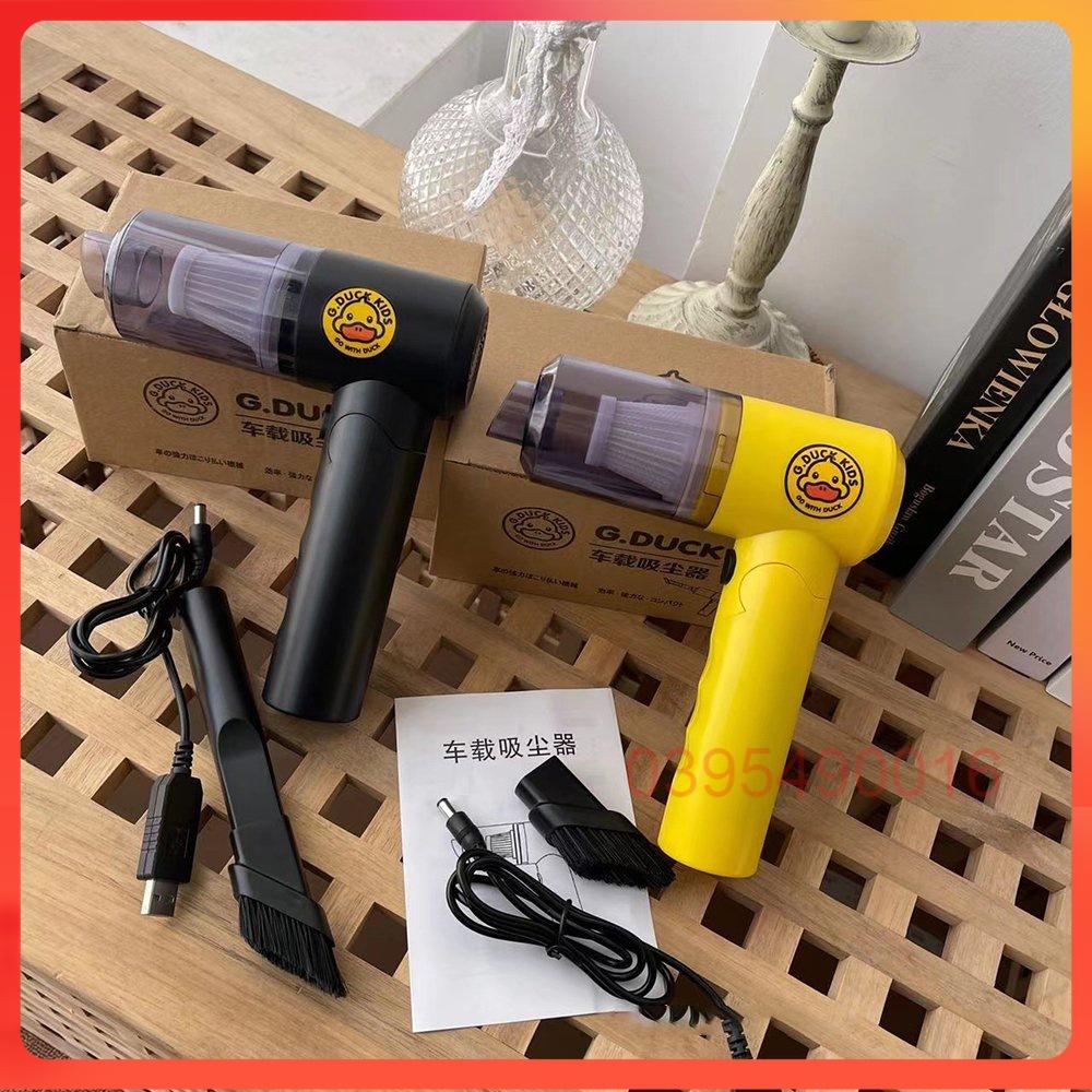 Máy Hút Bụi Vịt Vàng Mini Cầm Tay Không Dây Gduck sạc tích điện công suất 120W hút bụi giường