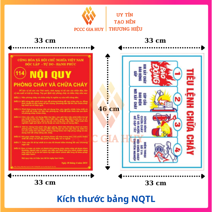 Bảng nội quy tiêu lệnh cấm lửa cấm thuôc....