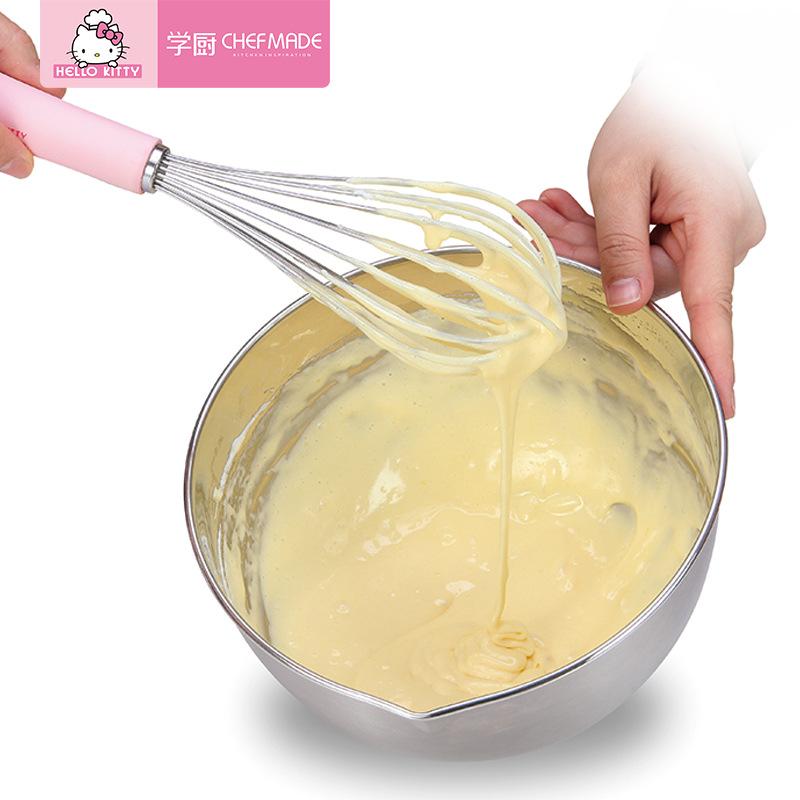Đầu Bếp Làm Từ Hồng Kitty Nhà Bếp Thép Không Gỉ 304 Kem Xay Đánh Trứng Cầm Tay Phối Bếp Phụ Trợ Phụ Kiện Dụng Cụ Làm Bánh