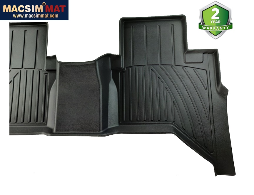 Thảm lót sàn xe ô tô dành cho Toyota Hilux 2015-đến nay Nhãn hiệu Macsim chất liệu nhựa TPV cao cấp màu đen
