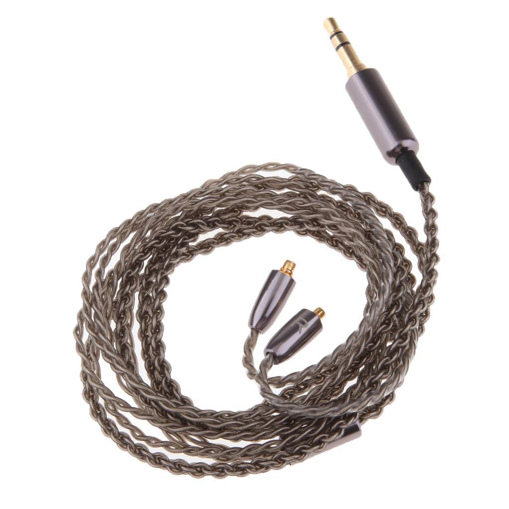 Copper Stereo Audio Cable with 3.5mm Plug MMCX Interface Replacement Cable for Shure SE215 SE315 SE846 SE535 SE425 UE900