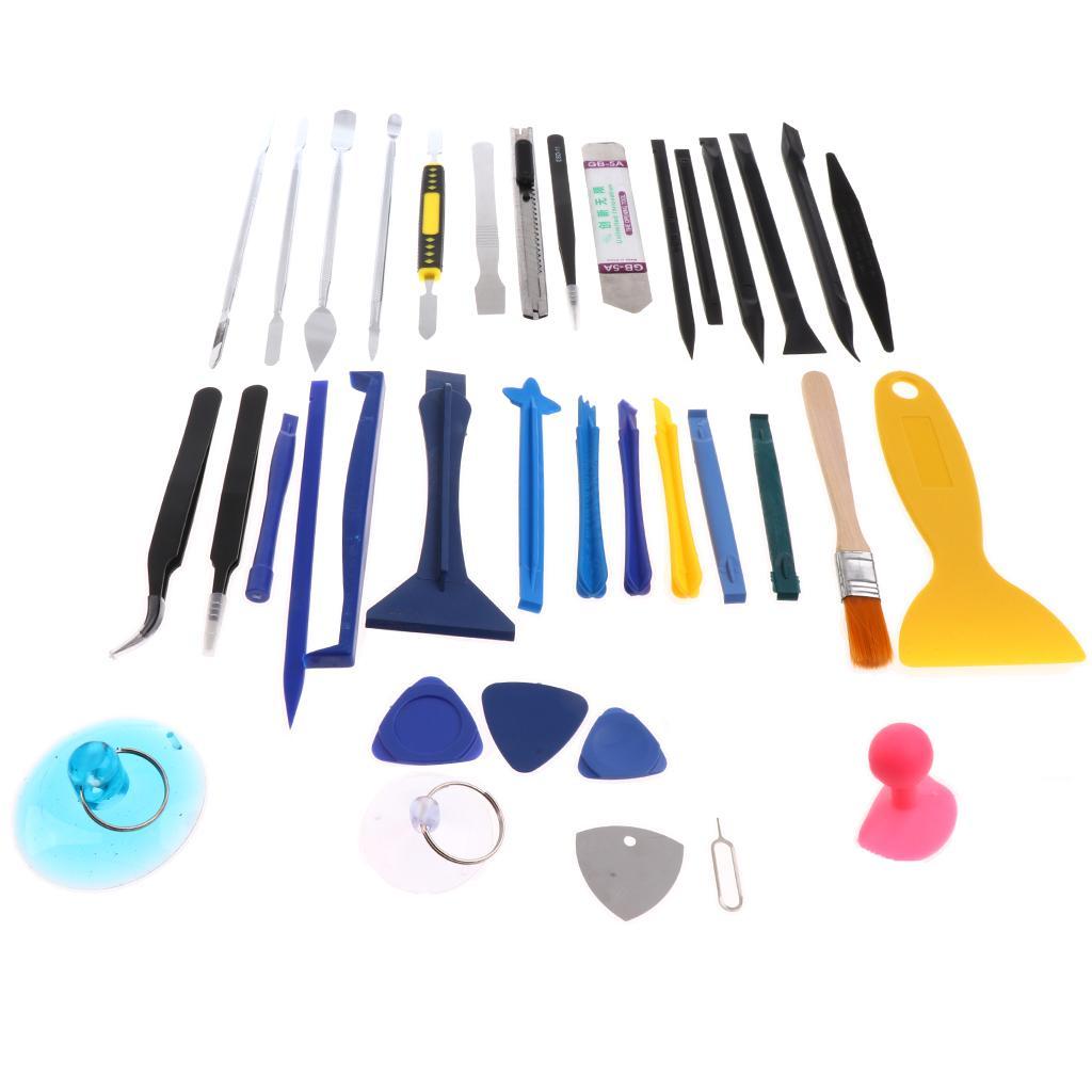 37 in 1 LCD Screen Opening Repair Tool Kit with Tweezers, Opening Pry Tools for Cell Phone and Electronic Products Maintenance