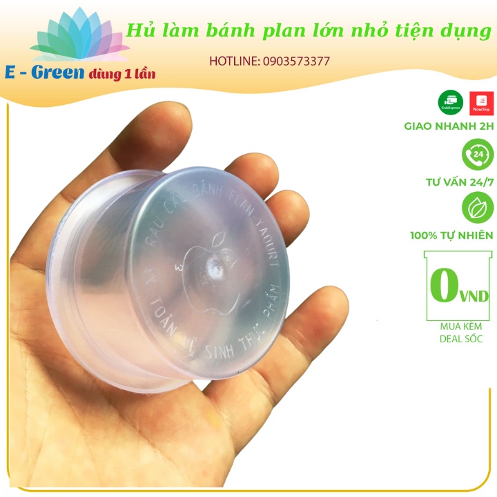 Lốc 50 hũ làm bánh plan , lớn nhỏ , nhí ,dùng 1 lần và có thể tái sử dụng lại dc  .E Green  Dùng 1 Lần